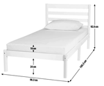 Kaycie Single Bed Frame 3FT With Headboard - Wooden - White - No Mattress