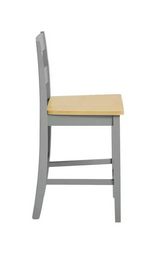 Chicago Solid Wood Bar Stool Grey | Kitchen Breakfast Bar Chair