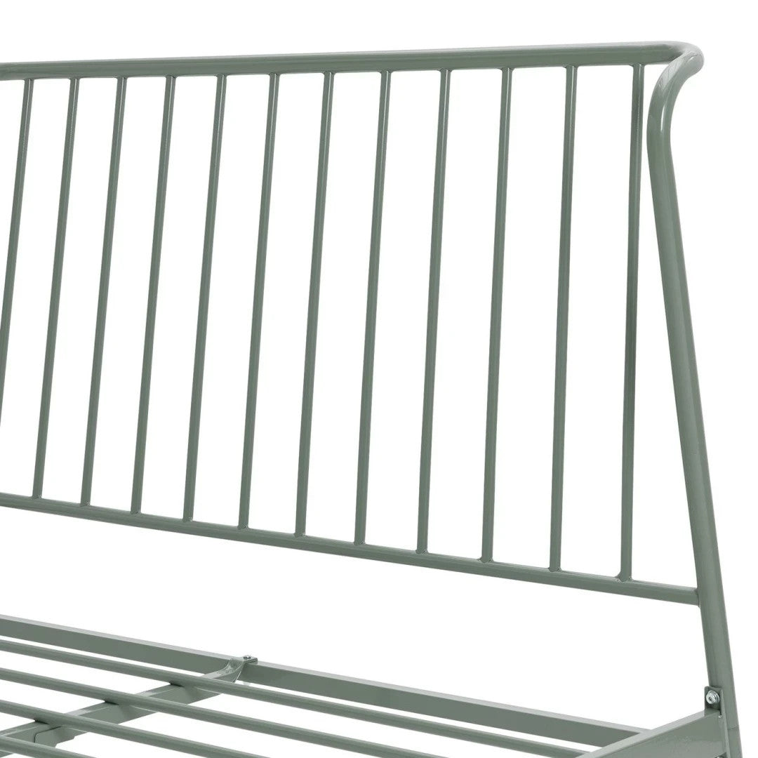 Kanso Small Double Metal Bed Frame Sage Green | Modern Bedroom Furniture Bed
