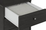 Home Malibu 5 Drawer Tallboy - Black Oak Effect |Tallboy Black Oak Effect