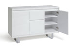 Home Sleigh 3 Door 1 Drawer Sideboard - White Gloss ( B Grade )