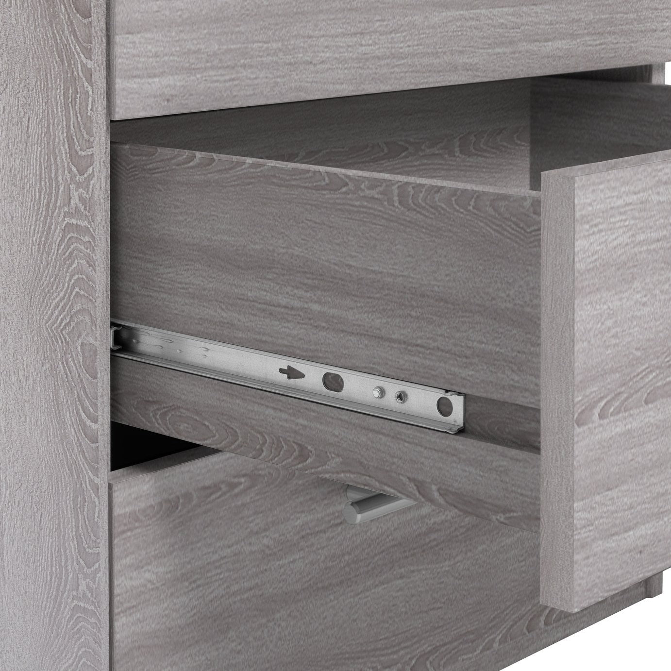 Home Brisbane 2 Door3 Drawer Mirror Wardrobe – GreyOak | Modern Bedroom Storage