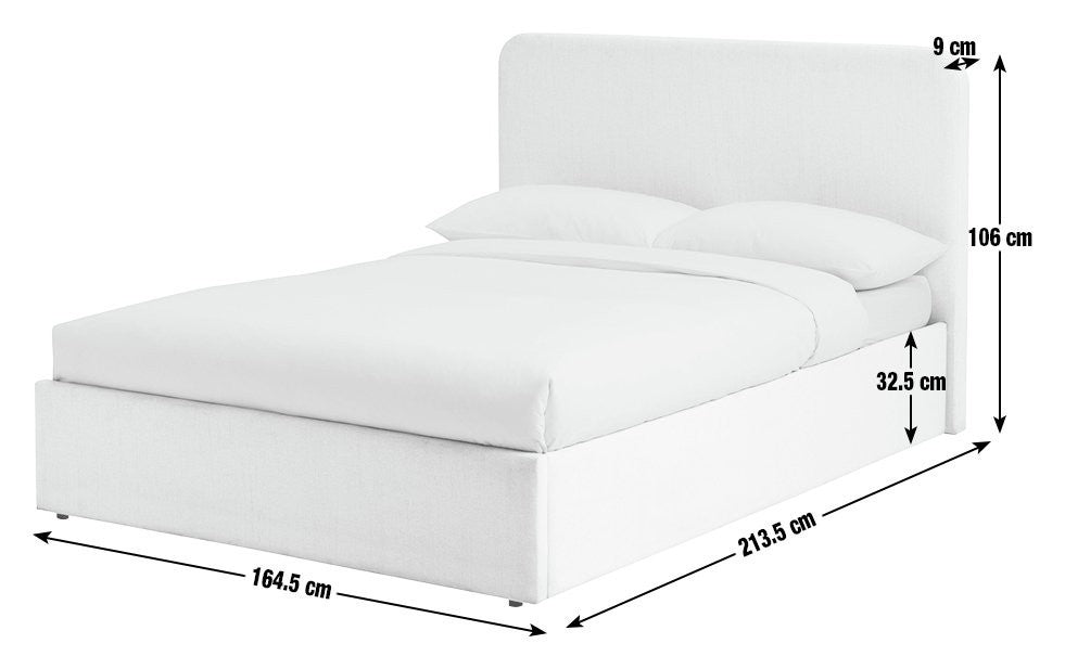 Chadwell Kingsize End Lift Ottoman Bed - Natural | Upholstered king bed