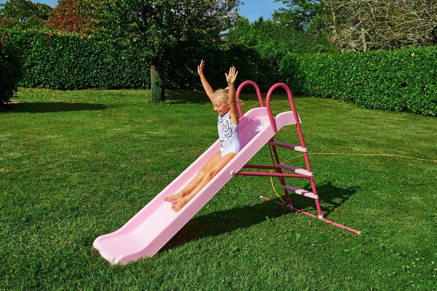 Chad Valley 7ft Kids Garden Slide - Pink