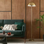 Mushroom Floor Lamp Brushed Brass | Modern Standing Floor Light Home Lighting