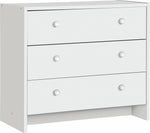 Seville 3 Drawer Chest - White | Bedroom Storage Unit for Clothes & Accessories