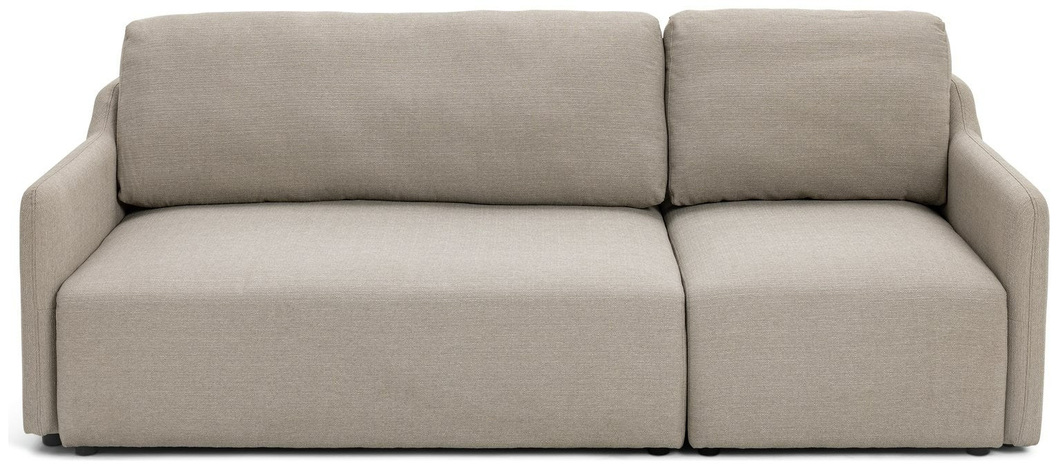 Stanley Fabric 3 Seater Sofa Bed - Natural | Sofa Bed's Smart Design