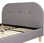 Elin Small Double Fabric Bed Frame - Light Grey | Calm Neutral Aesthetic
