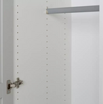 Munich Panelled 1 Door Wardrobe Grey | Bedroom Tall Storage Furniture Unit