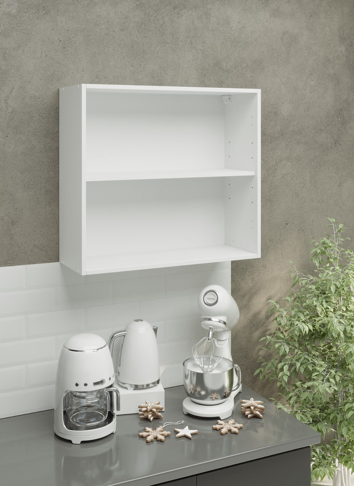 JD Greta Kitchen Wall Unit 800mm Kitchen Cabinet - White Matt (A-)