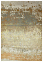 Asiatic Aurora Shiny Abstract Gold Cut Pile Rug - 230x160cm | Modern rug