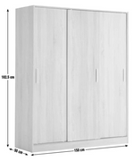Nova 3 Door Sliding Wardrobe - Oak (B GRADE 1115.)