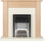 Beldray Earlesworth 2kW Electric Fire Suite - Oak & Ivory