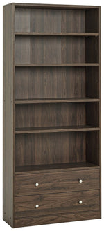Home Maine 2 Drawer Bookcase - Walnut | Neat Accessory Storage