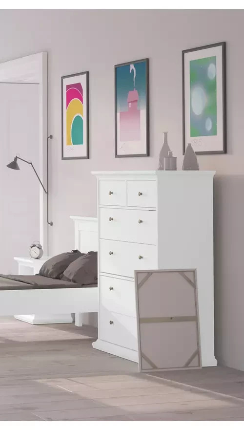 Tvilum Paris 6 Drawer Chest - White (B Grade)