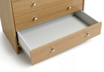 Malibu Modern 7 Drawer Chest Of Drawers Storage Cabinet For Bedroom - Oak Effect