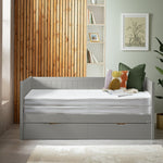 Axel Trundle Day Bed with 1 Drawer - Grey | Space Saving Sleep Solution