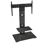 AVF TV Stand Corner With Storage Black Glass TV Unit 40" 42" 50" 55" 60" 65"