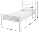 Home Avalon Single Metal Bed Frame Black | Modern Bedroom Furniture Kids Adults