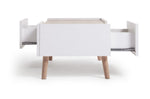 Habitat Skandi 2 Drawer Coffee Table - White Two Tone