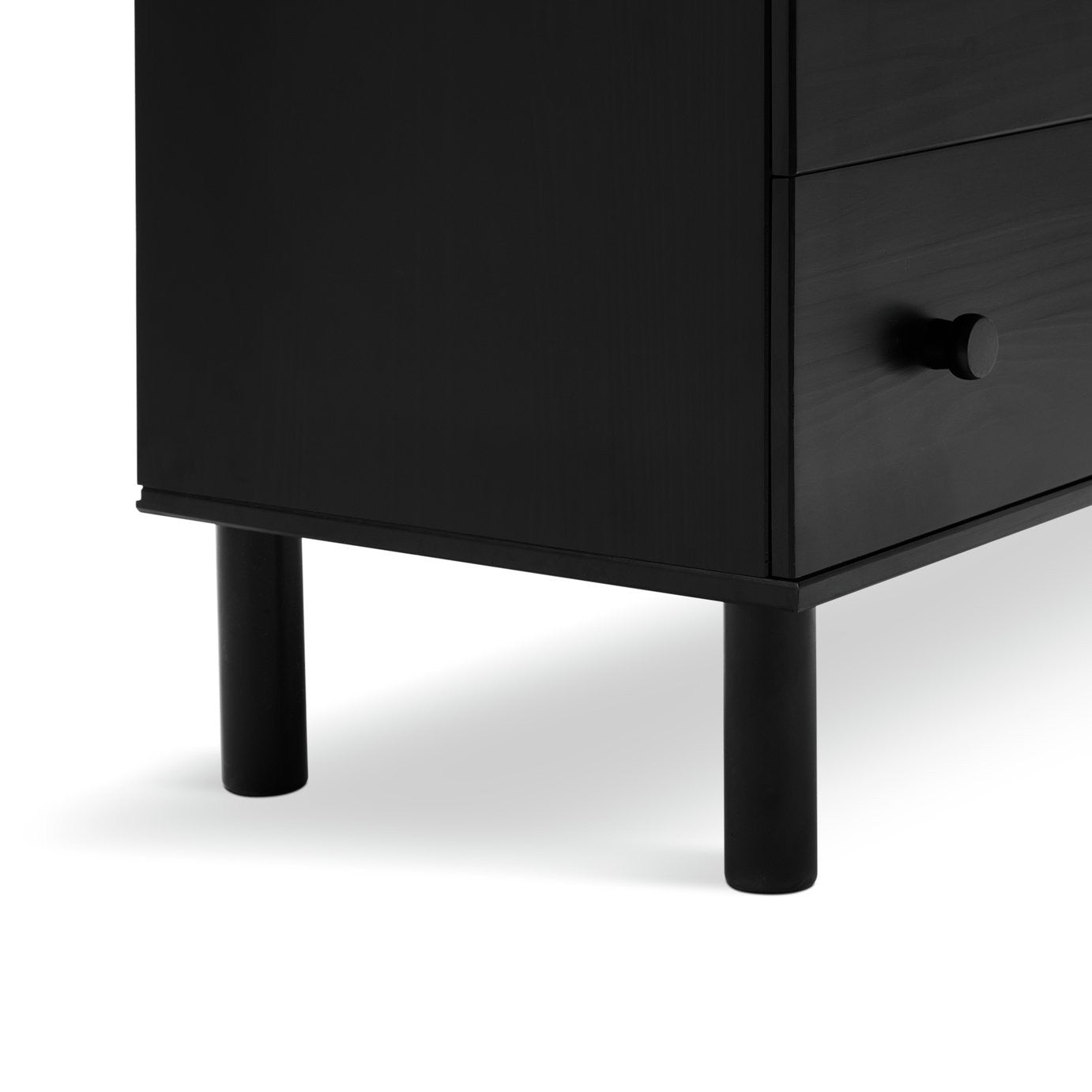 Akio 3 Drawer Chest - Black | Black drawer cabinet