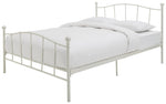 Home Fleur Kingsize Metal Bed Frame - White | Sturdy Durable Mattress Support
