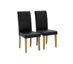 Home Pair of Midback Dining Chairs - Black | Set of 2 dining chairs