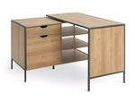 Home Loft Living 2 Drawer Swivel Office Desk Oak | Home Office