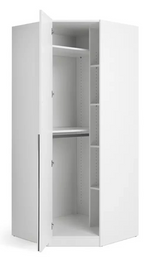 Munich Corner 1 Door Wardrobe - White (B GRADE 1110)