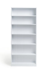 Maine 6 Shelf Bookcase - Shelving Storage Unit Display Cabinet - White