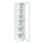 Home Carla 1 Door Display Cabinet - White | Glass Showcase Styling