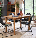 Habitat Ashdon Solid Pine 4 Seater Dining Table - Oak Stain