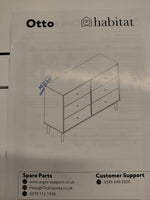 Otto 6 Drawer Chest - White (B Grade 1040.)