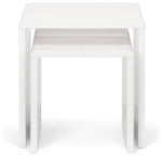 Julian Bowen Manhattan Nest of 2 Tables - White Gloss | Modern Side Tables