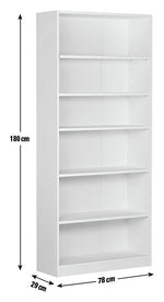 Maine Deep Bookcase - Walnut | Modern Durable Interior Tall Books Organizer