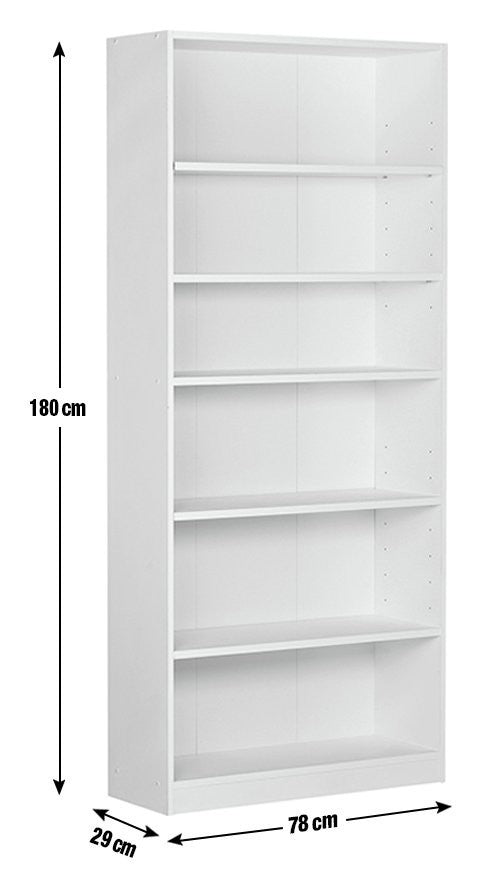 Maine Deep Bookcase - Walnut | Modern Durable Interior Tall Books Organizer