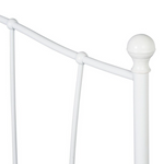 Fleur Double Metal Bed Frame - White With Double 1000 Pocket Sprung Mattress