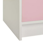 Kids Malibu 2 Door 2 Drawer Wardrobe-Pink & White | Playful Room Design