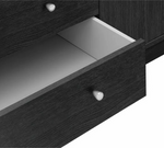 Malibu 4Dr 3 Drw Mirror Wardrobe-Black Oak Effect | Dark Wood Look