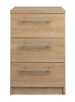 Brisbane 3 Drawer Bedside - Oak