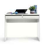 Home Pepper 2 Drawer Desk White | Modern Home Office Computer Study Work Desk Fu