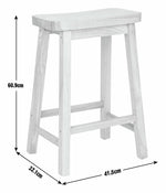 Habitat Pair of Saddle Bar Stools - Two Tone