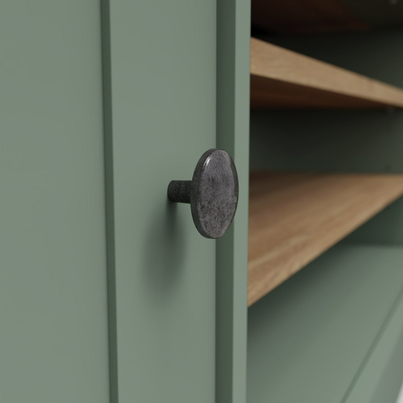 Home Winchester 2 Door TV Unit - Reed Green (B Grade)