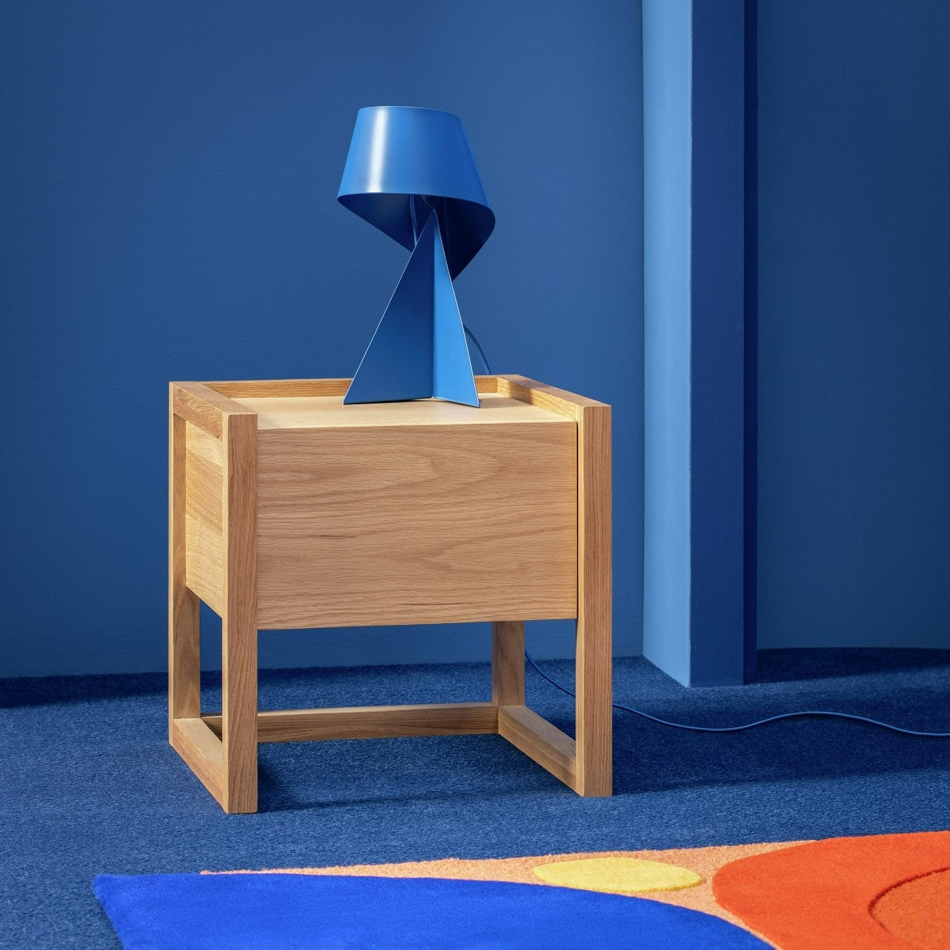 60 Hana 1 Drawer Bedside Table - Oak | Compact Storage Solution