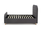 Ashby Ottoman Double Fabric Bed Frame - Grey | Soft Upholstered Comfort Bed