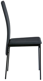 Lido Glass Dining Table & 2 Black Chairs