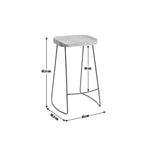 Arte Metal Bar Stool - Oak | Contemporary High Chair for Bar or Island