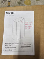 Seville 2 Door Shoe Storage Cabinet - Grey & Oak (B Grade)