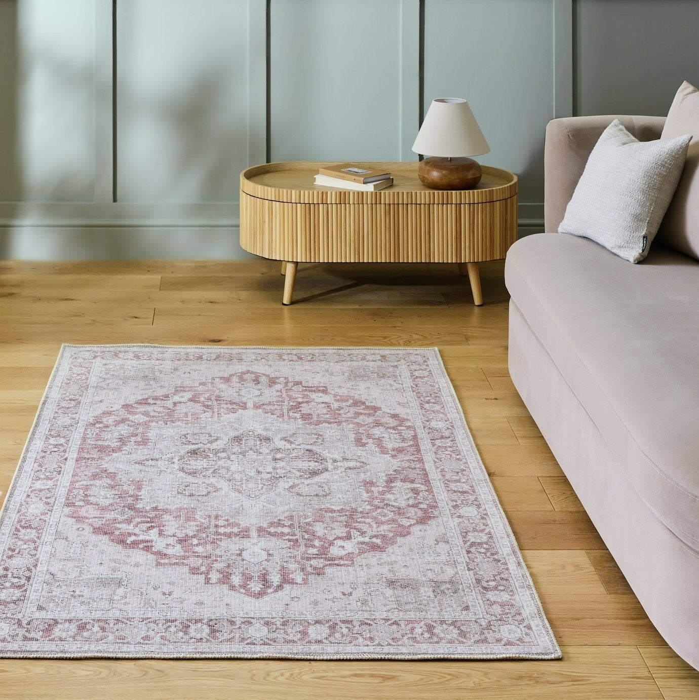 Vintage Effect Red Flatweave Rug - 160x230cm | Traditional Floor Accent