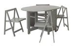 Home Butterfly Ext Grey Dining Table & 4 Grey Chairs | Modern Home Dining